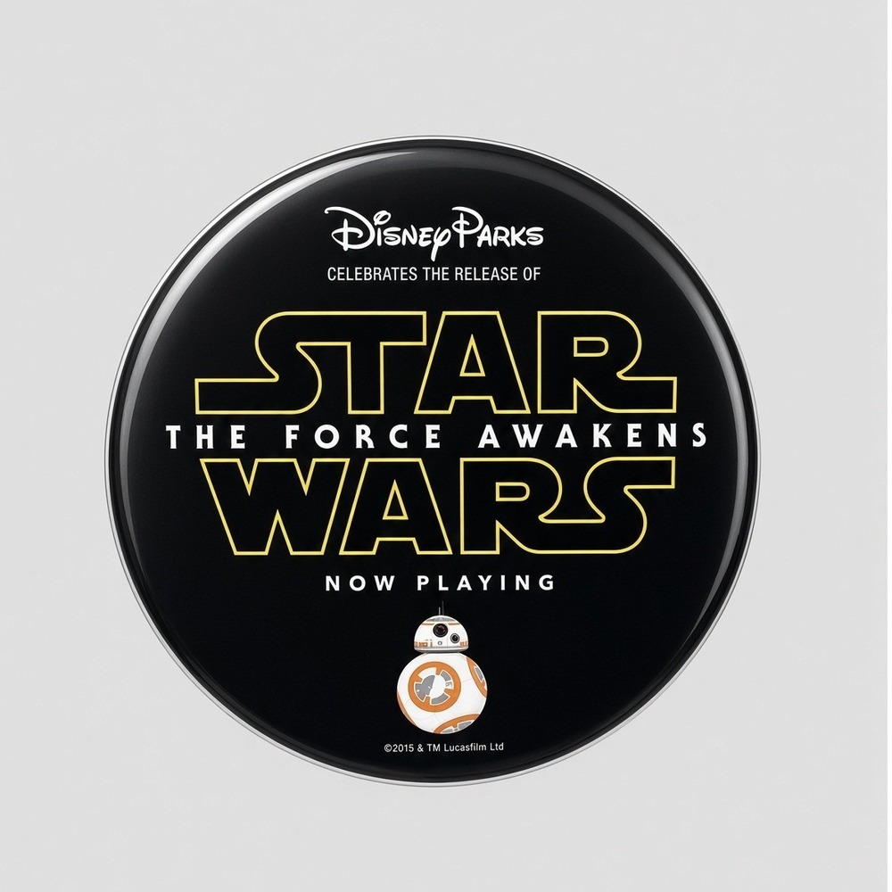 Disney Parks Star Wars The Force Awakens BB-8 Release Day Promo Button Pin 3"